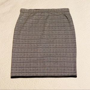 Plaid Pencil Skirt